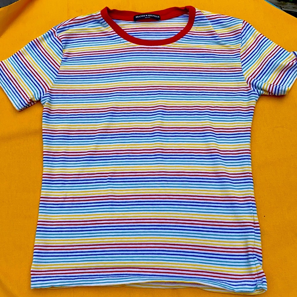 Brandy Melville cute retro striped t shirt. Good condition